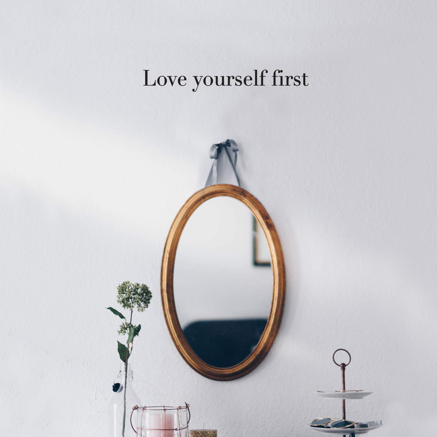 "Self Love Is The First Form Of Freedom" Vinyl Wall Decal - 10.5" X 27" - Black