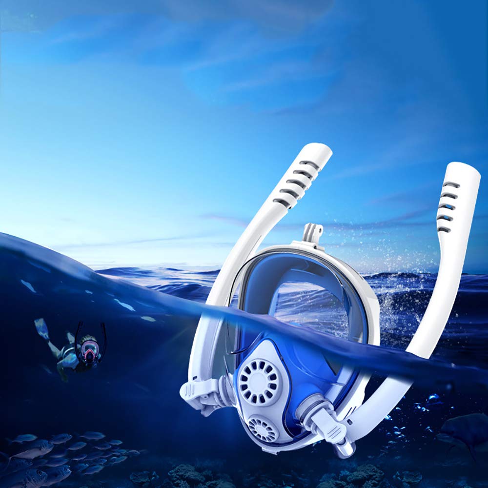 Snorkel Mask Pliable 180 Vue Panoramique Masque de Snorkeling à Respiration Libre avec Support de Caméra Amovible en Rose