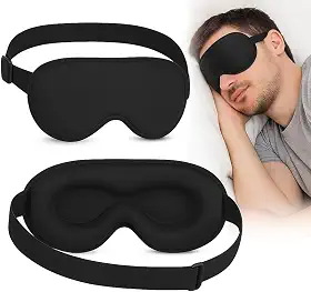 Máscara de Dormir 3D Anatômica Tapa Olho para Sono Profundo – Conforto Total, Ajustável, Bloqueio Completo de Luz, Ideal para Viagens e Relaxamento