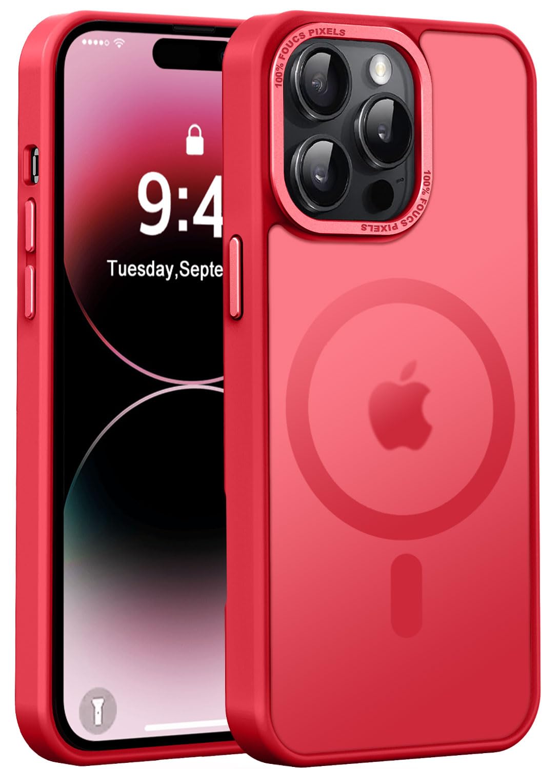 Newfuture Strong Magnetic Compatible with iPhone 17 Pro Case [13 FT Military Drop Protection] [Compatible with Magsafe] Slim Translucent Matte Shockproof with Anti-Fingerprint Phone Case, Tender Pink — view 123