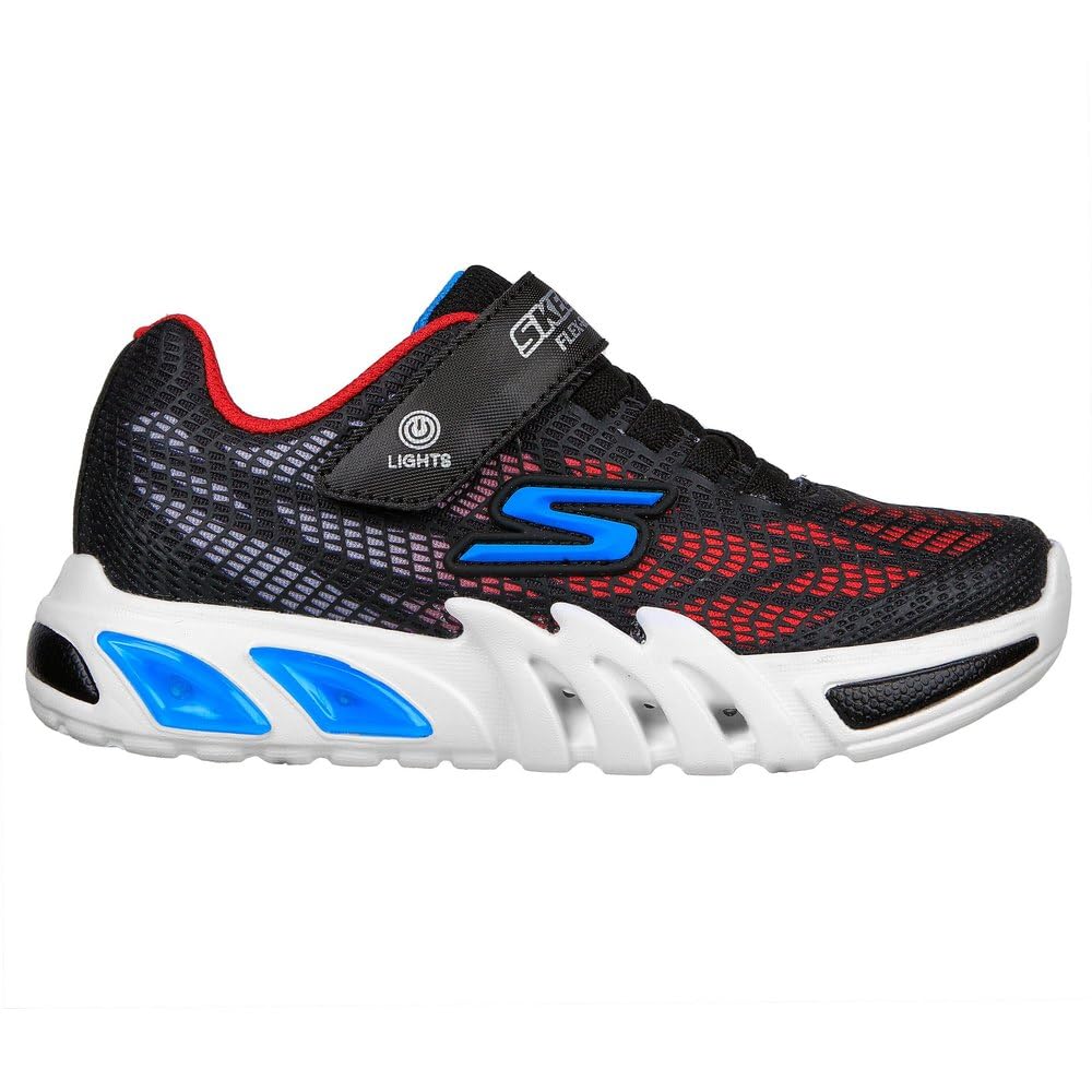 Skechers Boys Flex-Glow Child Trainers - Black Blue - C11 (28.5)