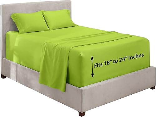 Miniatura 34 de Hearth & Harbor Sábanas tamaño individual con bolsillos extra profundos – Juego de sábanas de lujo de 3 piezas para colchones de hasta 24 pulgadas