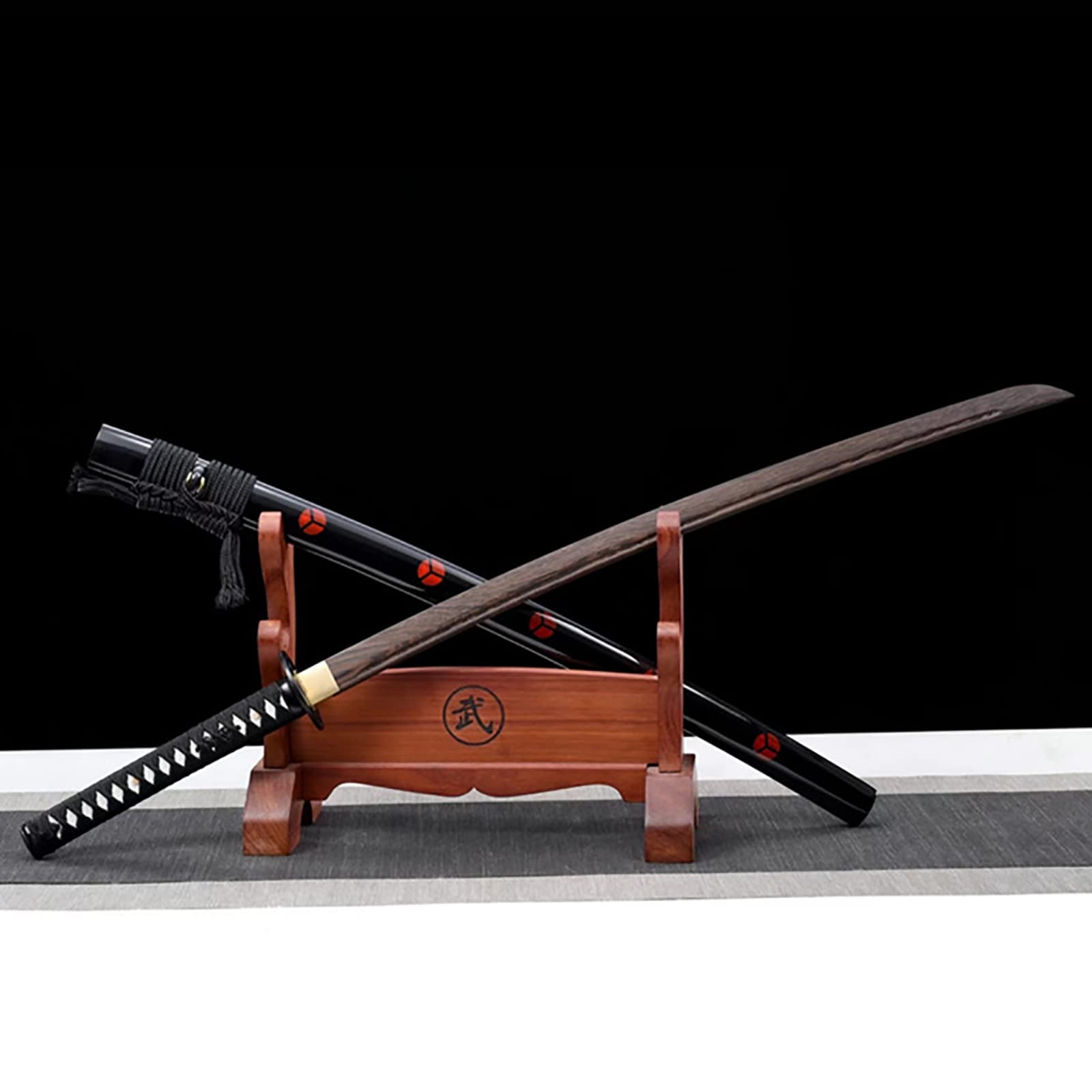 Martial Arts Practise Bokken,103cm Handmade Rosewood Katana With Scabbard,Natural Wooden Samurai Sword For Kendo Training, Cosplay