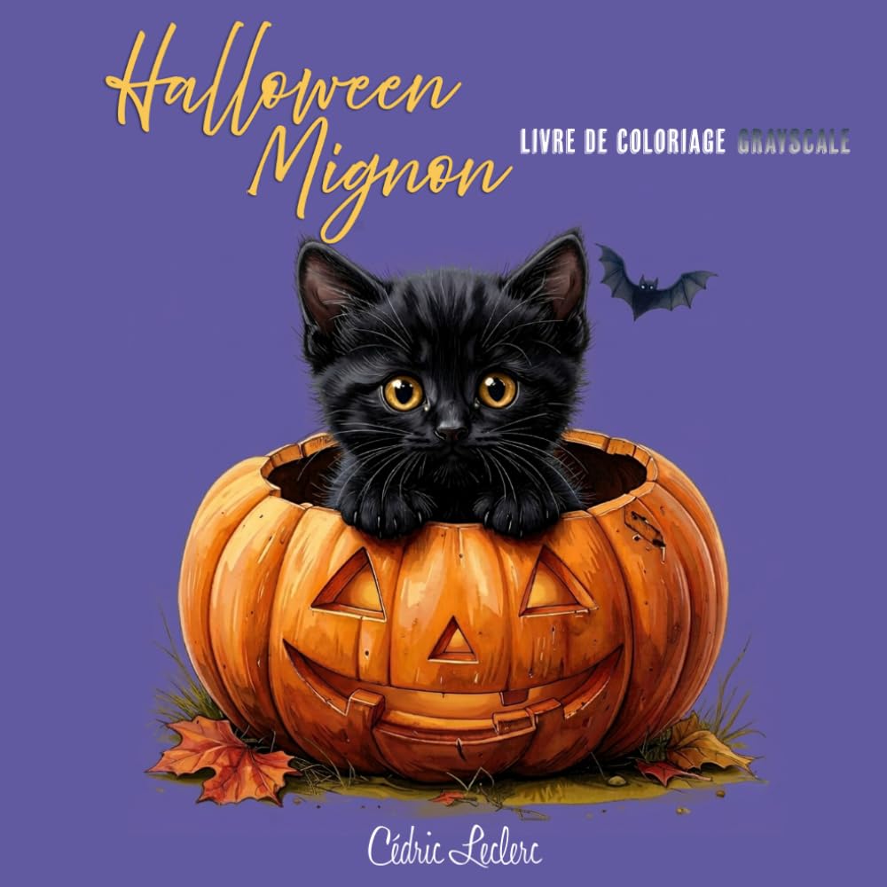 Halloween Mignon : Livre de Coloriage Grayscale: 25 Portraits Réalistes de Bébés Monstres et Créatures Spooky. Illustrations en Niveaux de Gris pour Adultes : Détente et Magie d'Automne.