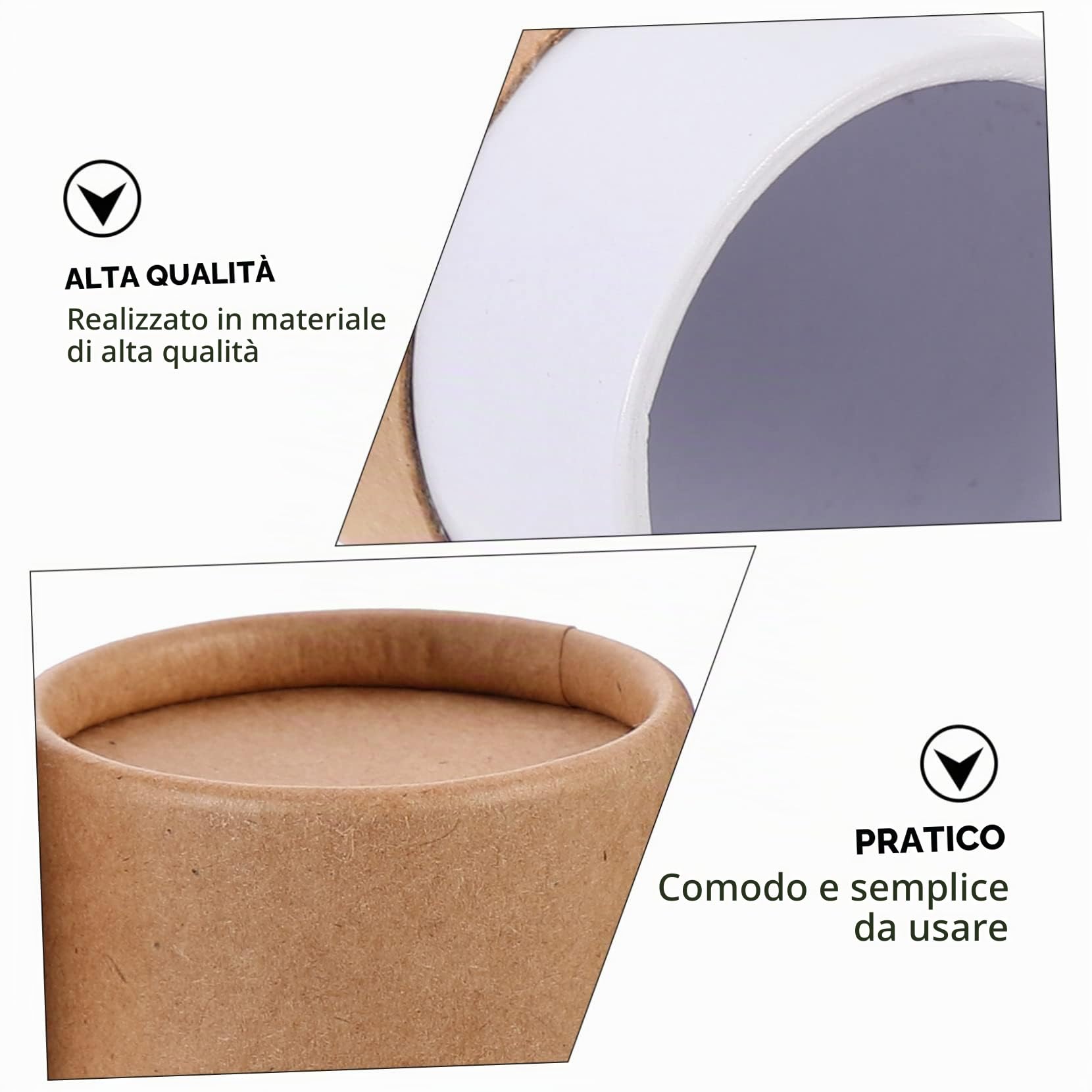 NUOBESTY 10pezzi Scatola Cilindrica in Carta Marrone Scatola Per Imballaggio e Stoccaggio Scatole Regalo Pratiche Per Bottiglie Olio Essenziale Tè e Piccoli Regali