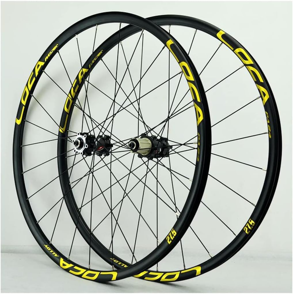 26" 27.5" 29er Bike Wheel Set, Double Wall Aluminum Alloy Road Bicycle Wheels Sealed Bearing 24 Holes, for 7/8/9/10/11 Speed