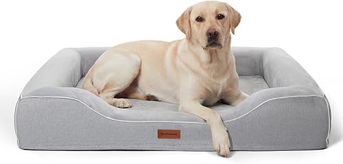 Miniatura 10 de Cama ortopédica refrescante para perros de tamaño mediano de hasta 30 libras, cama para mascotas de espuma viscoelástica de 28 x 23 x 6 pulgadas con