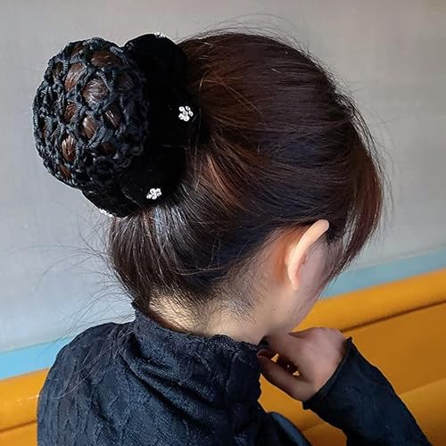 Miniatura 3 de OSALADI Buns Ballet Hair Bun Cover 4 unids Mujeres Elástica Red de Pelo Danza Invisible Hairnets Styling Accesorios para el Cabello para Bailarín