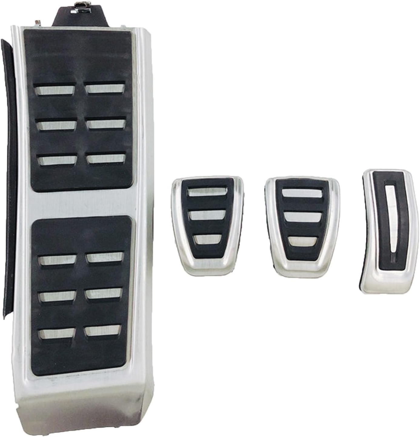 Compatible with Audi A4 B8 A5 A6 A7, 1 Set Gas Brake Pedal Cover Non-Slip Pads, Punch-Free Pedal Decorative Cover Protective accessories,Set 1