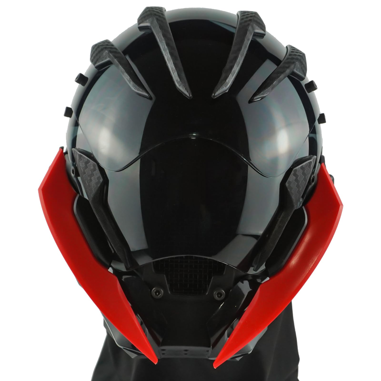 foymiPunk Gothic Mask Helmet for Adult, Mechanical Sci-fi Gear Cosplay Costume Accessory Samurai Futuristic Helmet