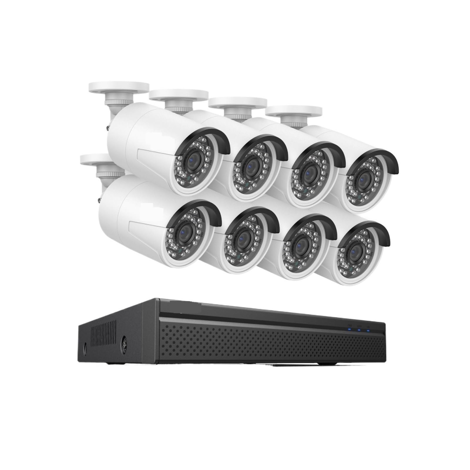 Kit Videosorveglianza, di telecamere di videosorveglianza POE da 5 MP Registratore NVR 8CH H.264+ da 8 MP Telecamere di sicurezza da 5 MP Registrazione di telecamere IP POE(T,5MP with 2pcs Camera)