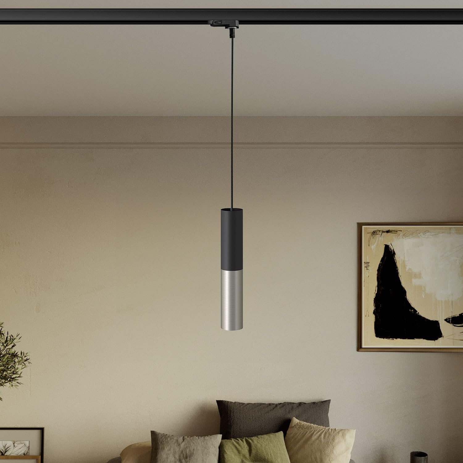 creative cables - Suspension sur rail à double abat-jour - Culot E14 - Ampoule incluse
