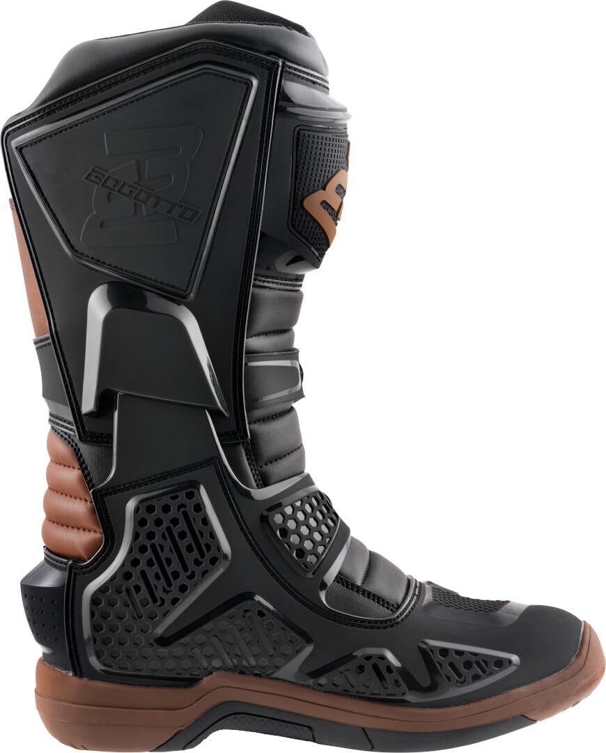 Bogotto RMXA wasserdichte Enduro/Motocross Stiefel, schwarz/braun, 46 | Wasserdicht