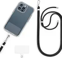 Cordão de pescoço universal para celular em Poliester - Universal para capinhas - Alça ajustável - Lavável - Resistente e Seguro - ANTI-QUEDAS - (Cores Diversas)