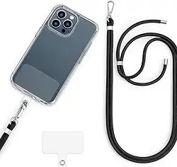 Cordão de pescoço universal para celular em Poliester - Universal para capinhas - Alça ajustável - Lavável - Resistente e Seguro - ANTI-QUEDAS - (Cores Diversas)