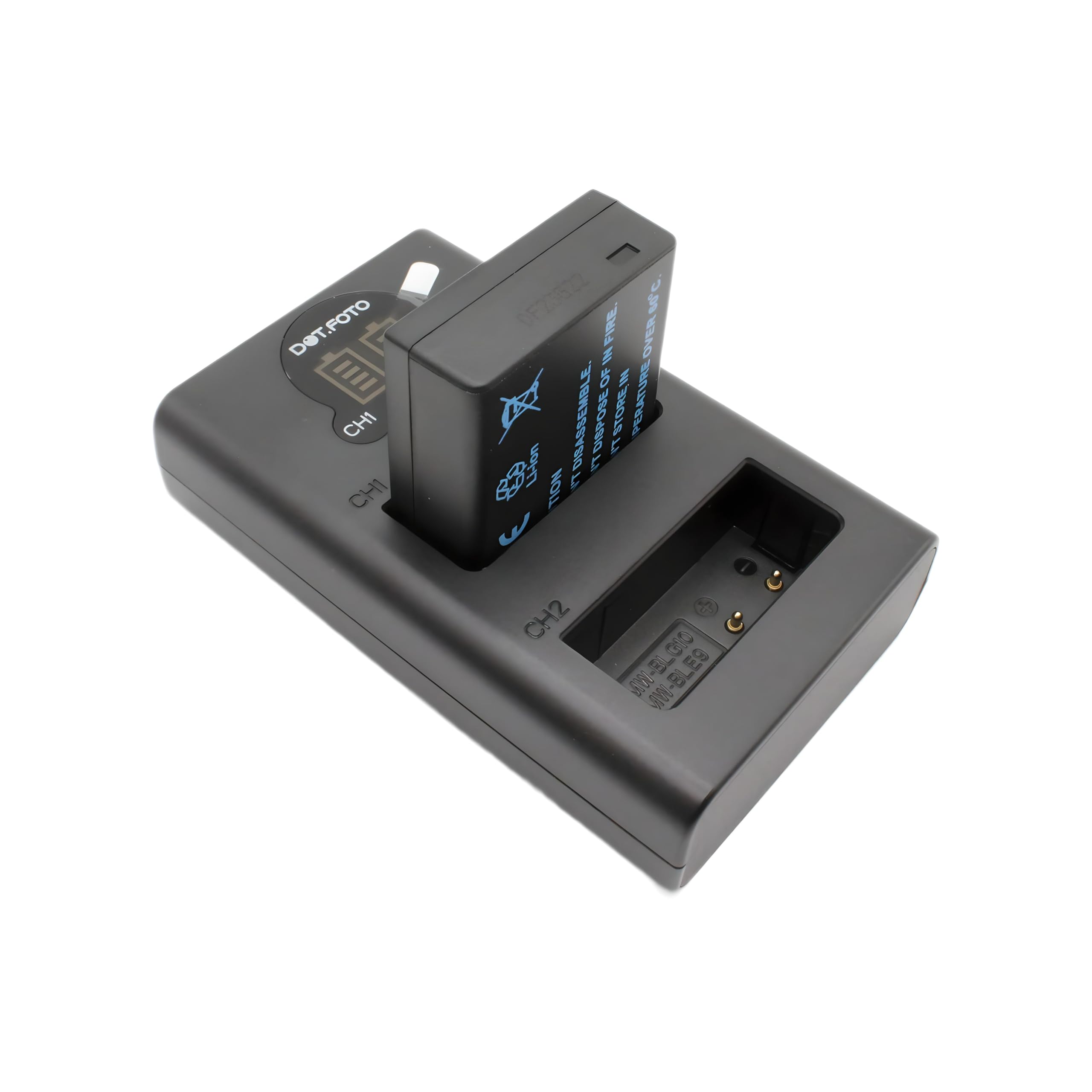 DMW-BLE9, DMW-BLE9E, DMW-BLG10, DMW-BLG10E Premium 1025mAh Batteria (x2) & Doppio Caricabatterie USB per Panasonic DC-TZ99, DC-TZ90 DMC-TZ100 DMC-GX7 DMC-TZ80 DC-LX100 II, DMC-GF6 DMC-GX80
