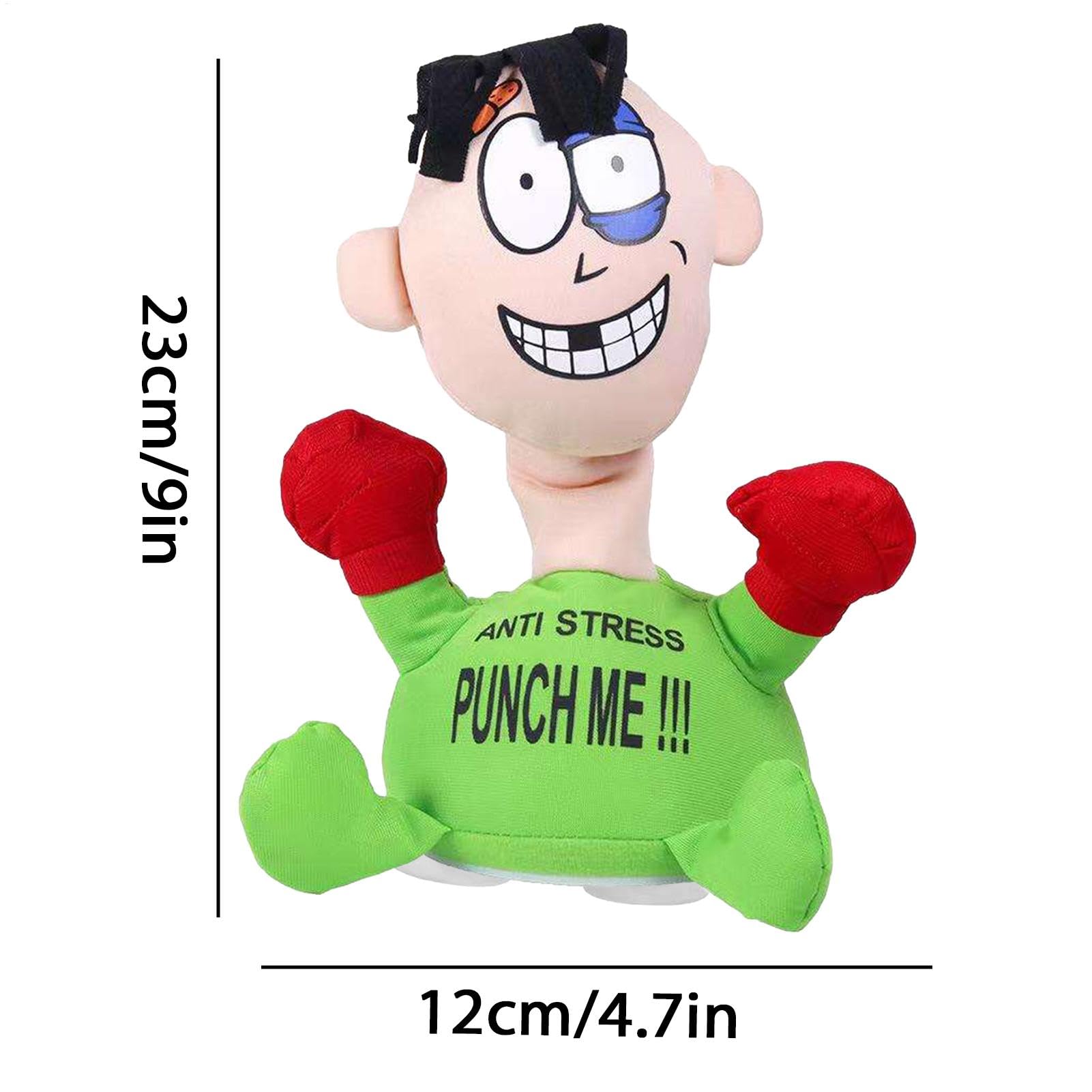 Amazon | 電気アンチストレスパンチミーぬいぐるみ 叫び声付き 9インチ