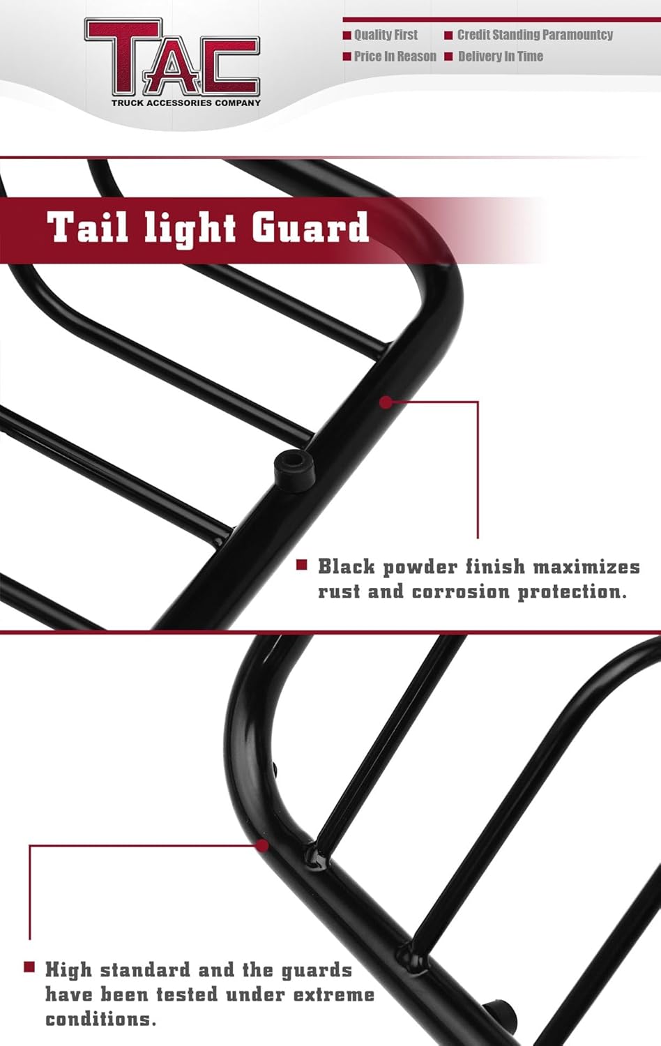 TAC Tail Rear Light Guards Cover Protector Fit 2000-2004 Nissan Xterra TLG Black Taillight – 1 Pair