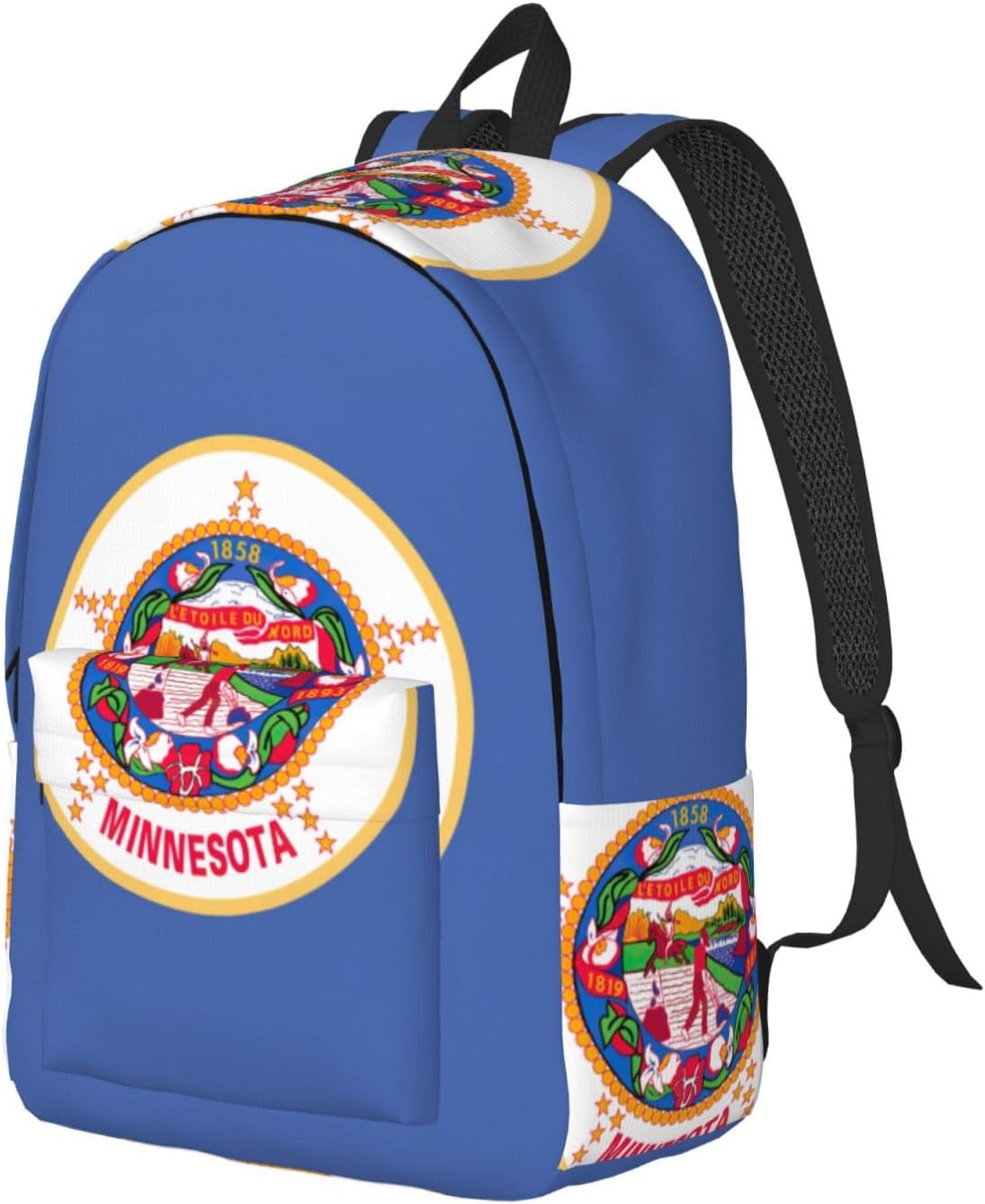 Minnesota State Flag print Backpack Travel Backpacks for Women Men College Backpack Computer Bag for Travel