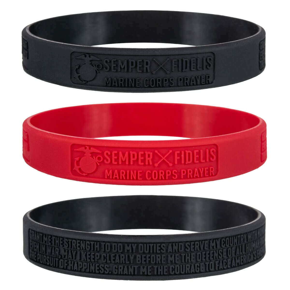Buy Sainstone USMC Marine Corps Prayer Silicone Bracelets with