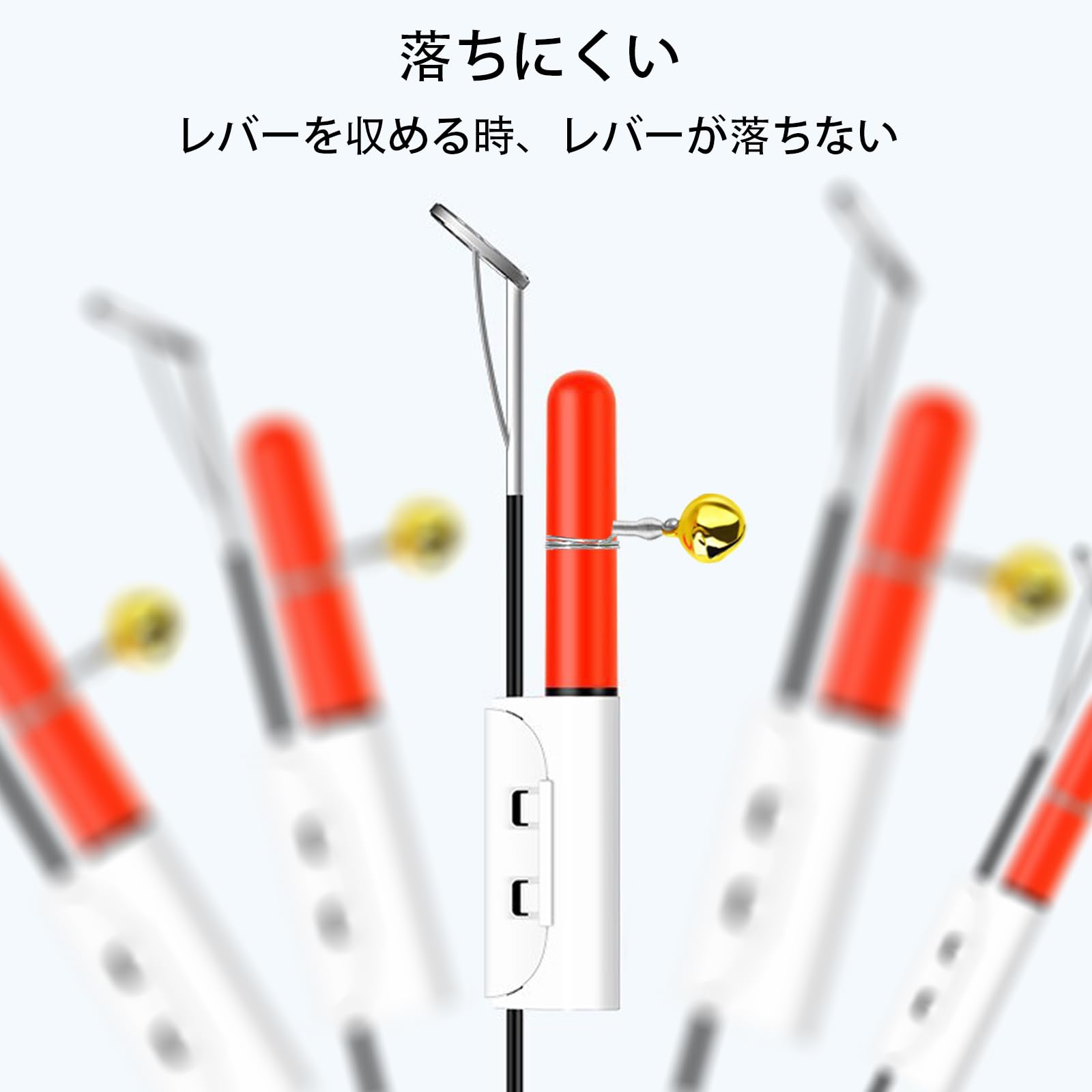 : 穂先ライト、竿先ライト、2パック、釣り 鈴 、釣鐘付き