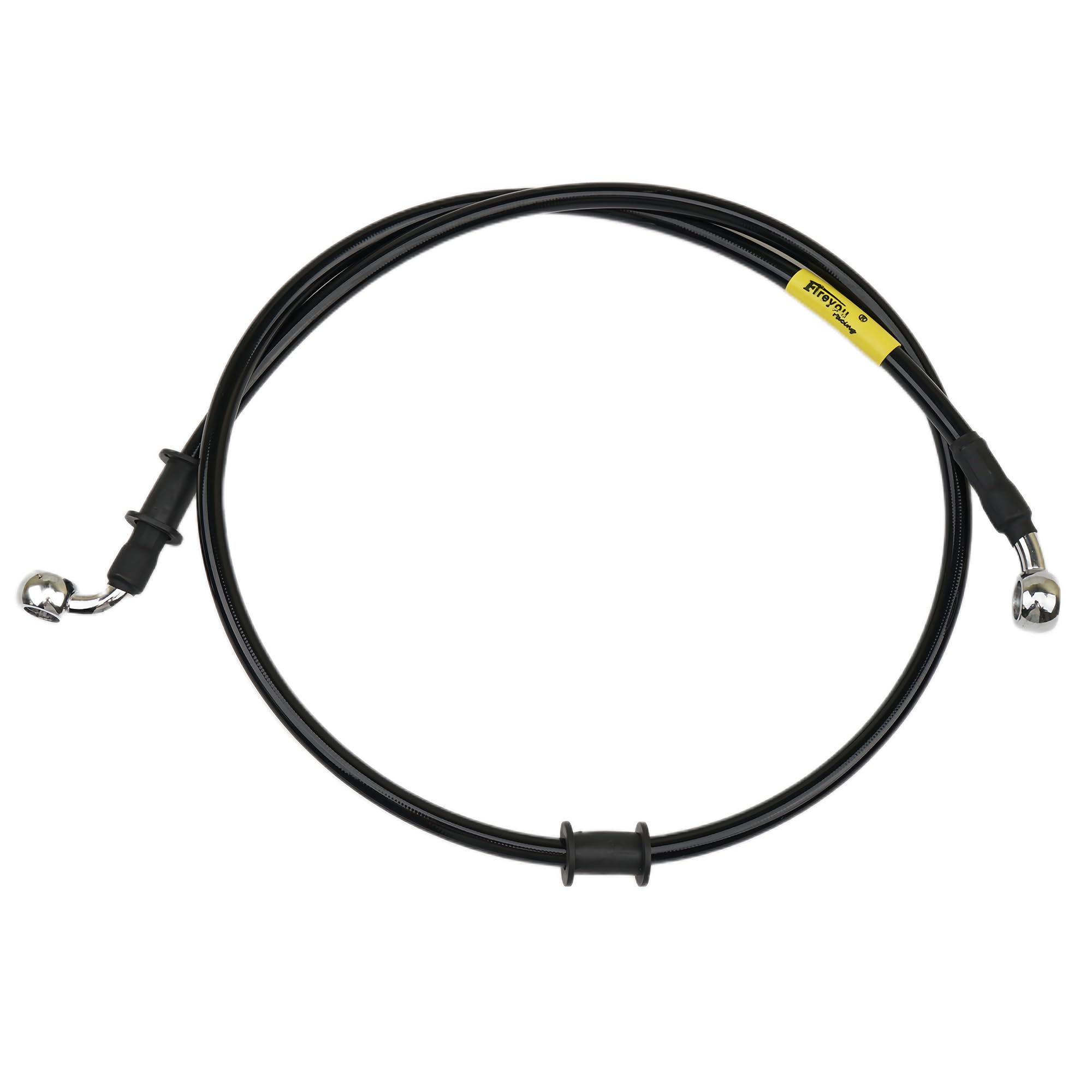 Motorcycle Hydraulic Brake Line Oil Hose Pipe (Black) 28°-90° Fitting 400-2400mm Brake Clutch Oil Hose Pipe for ATV Dirt Pit Bike Enduro Motocross Street Sport Bikes