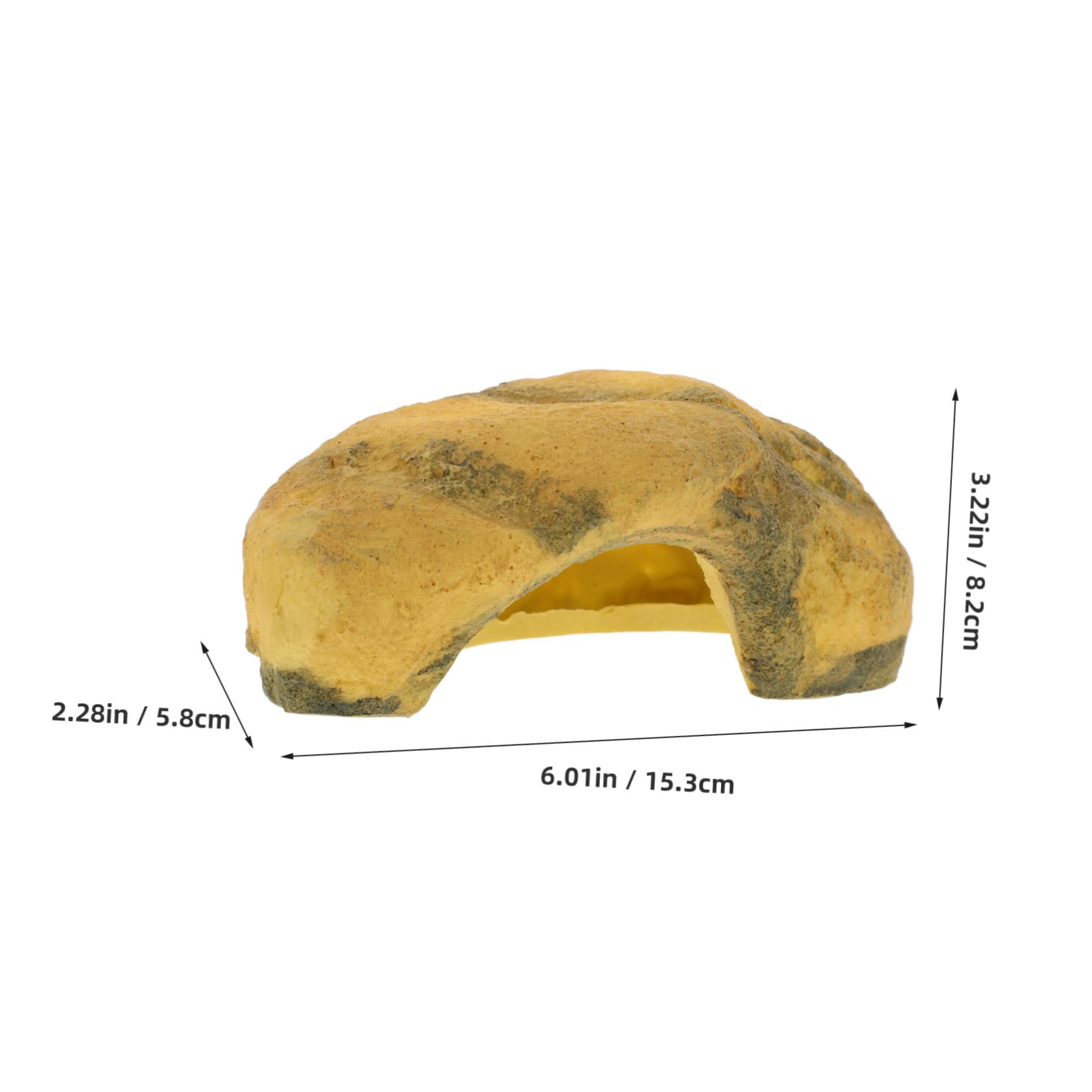 ERINGOGO Turtle Basking Platform Bearded Dragon Hideout Reptile Cave Aquarium Decorations Resin Rock Habitat