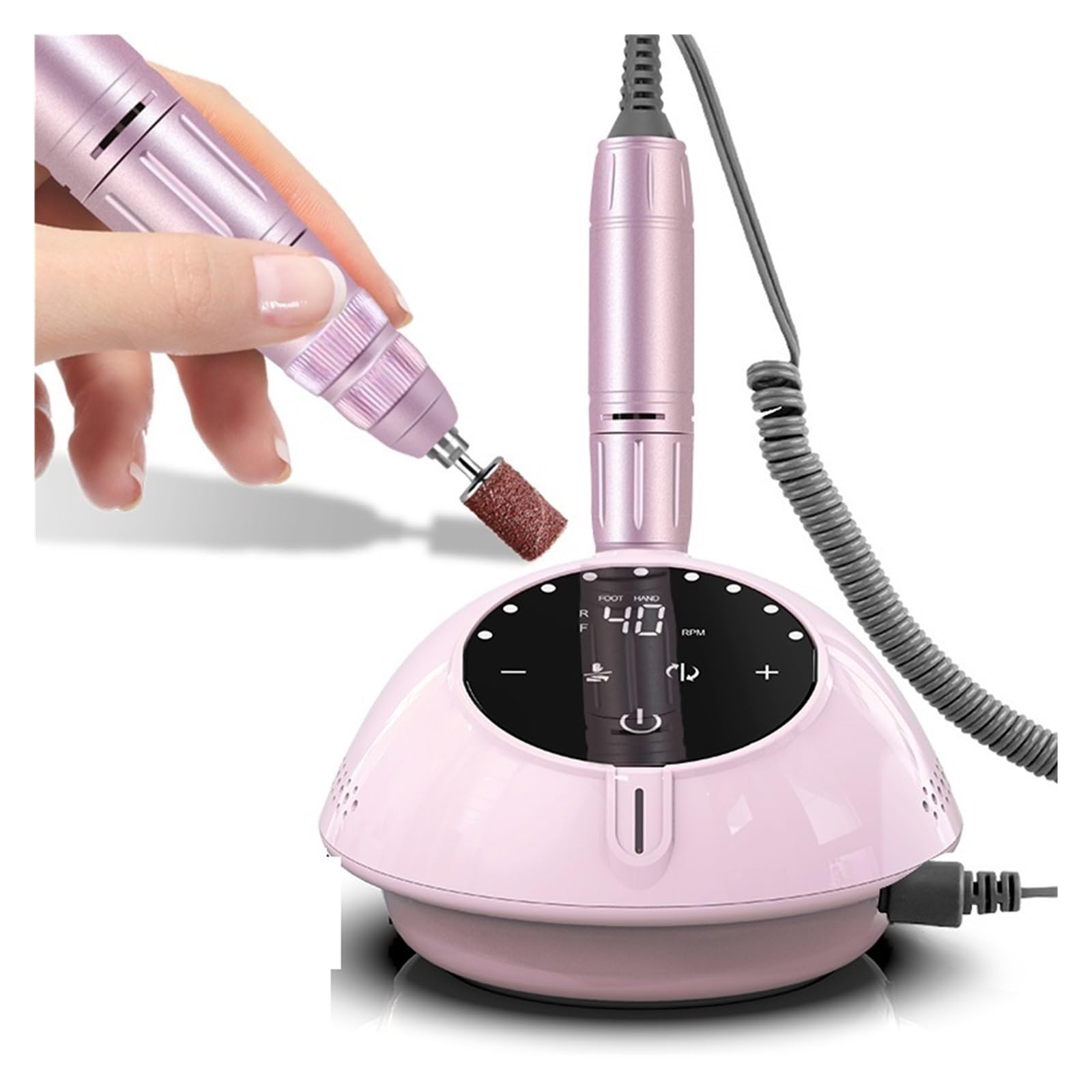 Torno para Uñas, Taladro de uñas de 40000RPM con pantalla HD, máquina de manicura, nueva actualización, lima de uñas eléctrica con cortador, herramientas de salón de arte de uñas