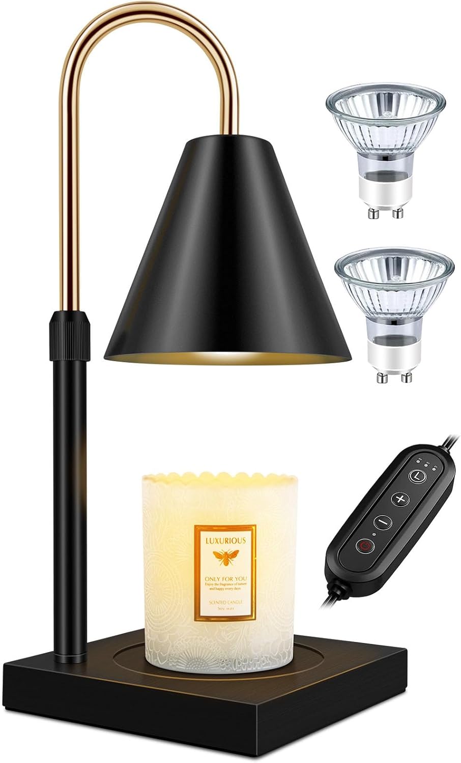 Candle Warmer Lamp with Timer Adjustable Height and Brightness Electric