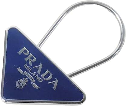 美品　プラダ　PRADA トライアングル　キーリング Amazon.co.jp: [プラダ] キーリング トライアングルロゴ ブルー