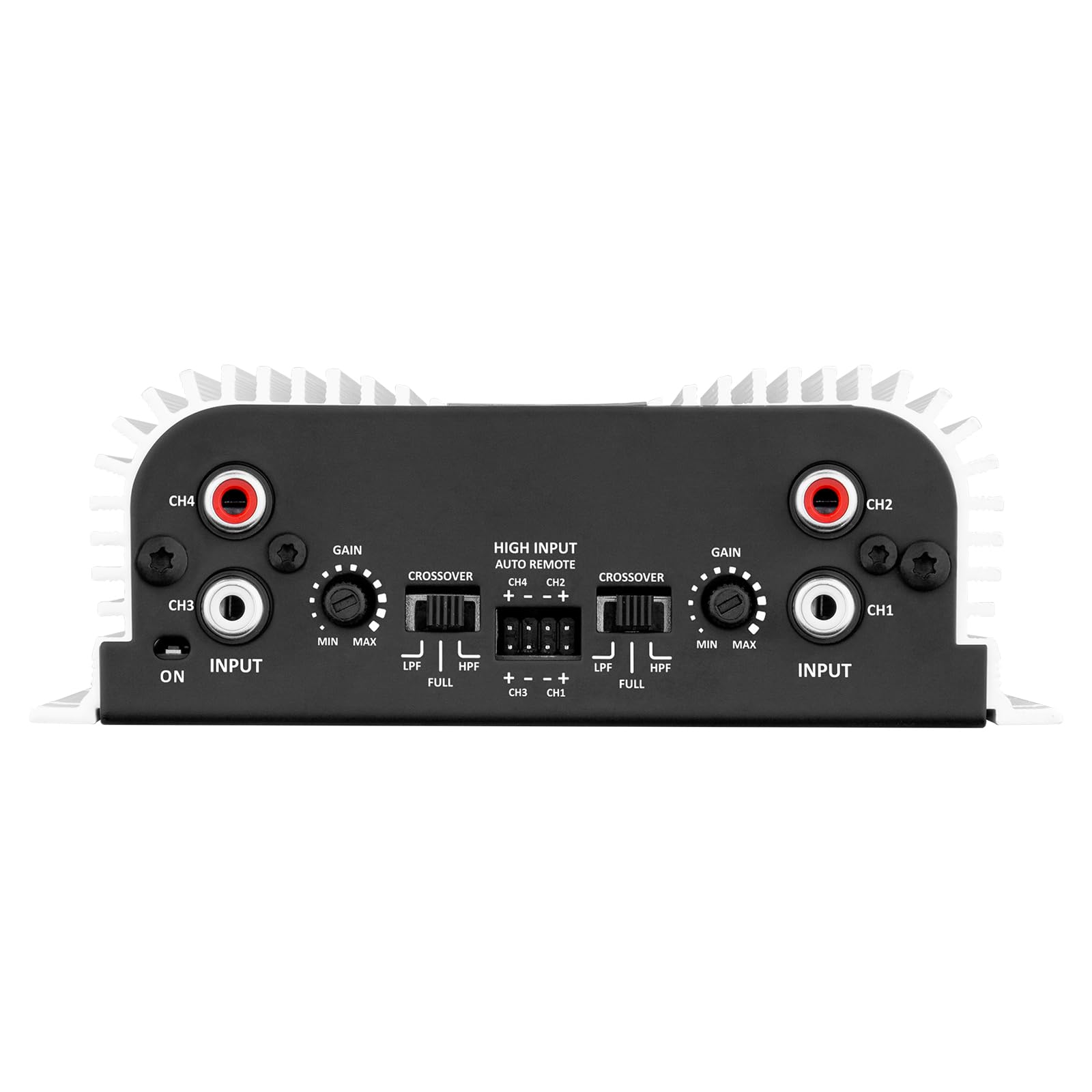 Taramps TS 400x4 con Entrada automática de Alto Nivel 400 vatios RMS, 4 Canales, Rango Completo, Amplificador de Audio para Coche, Entrada RCA, Clase D, 2 Canales Puentes, Sistema Amplificador