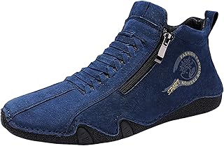 MEIYOUMK Zapatos de seguridad Hombres Nueva Primavera y Otoño Zapatos de Cuero para Hombres Moda Coreana Cremallera Botas Cortas Zapato Hombre Verano