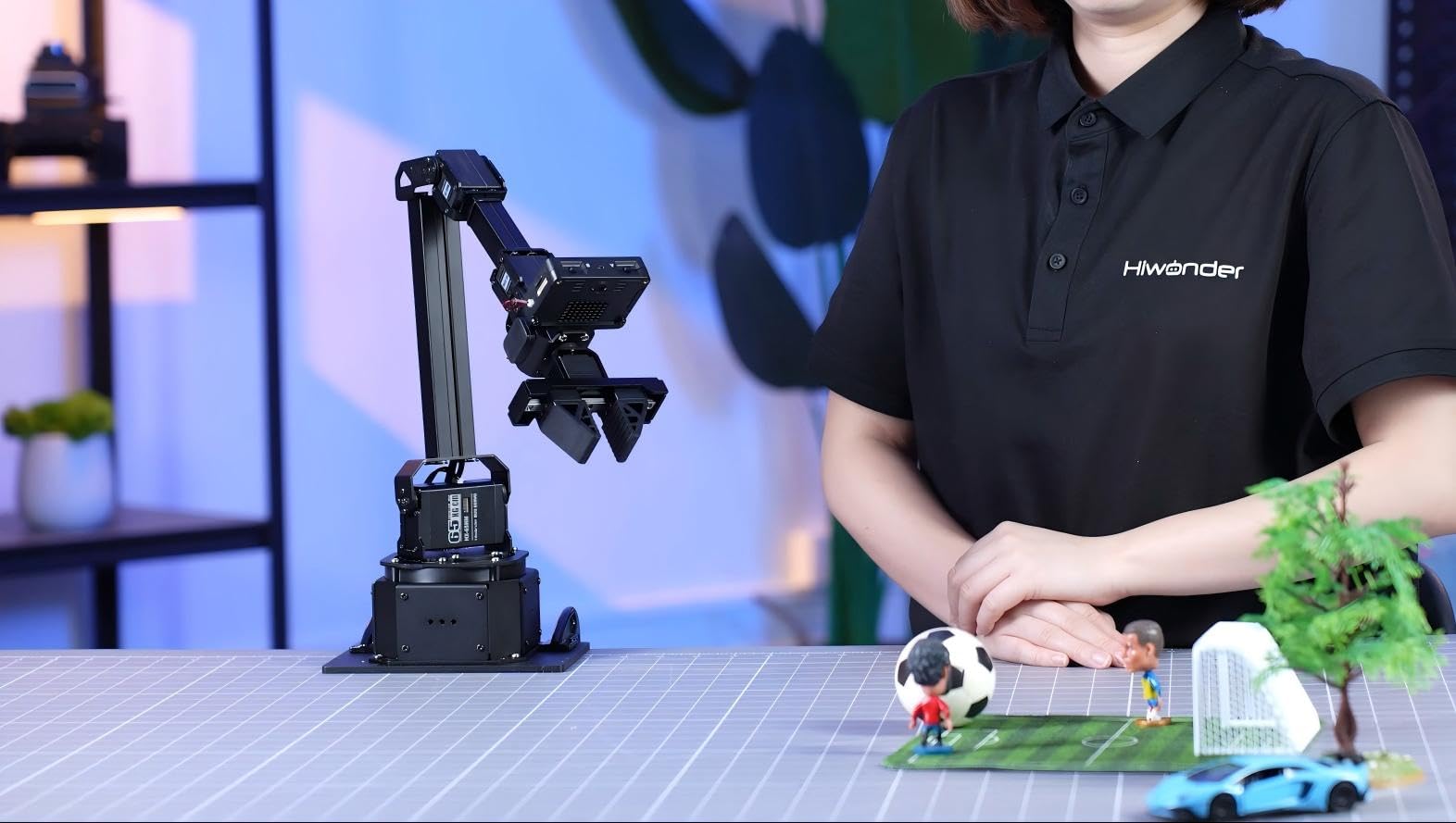 Hiwonder Kit braccio robotico AI Imitazione Apprendimento Sviluppo di modelli VLA Incarnato AI Open Source 6-Axis Full Metal Programming Robot Arm con Encoder Magnetico Bus Servi & Tutorial, NexArm