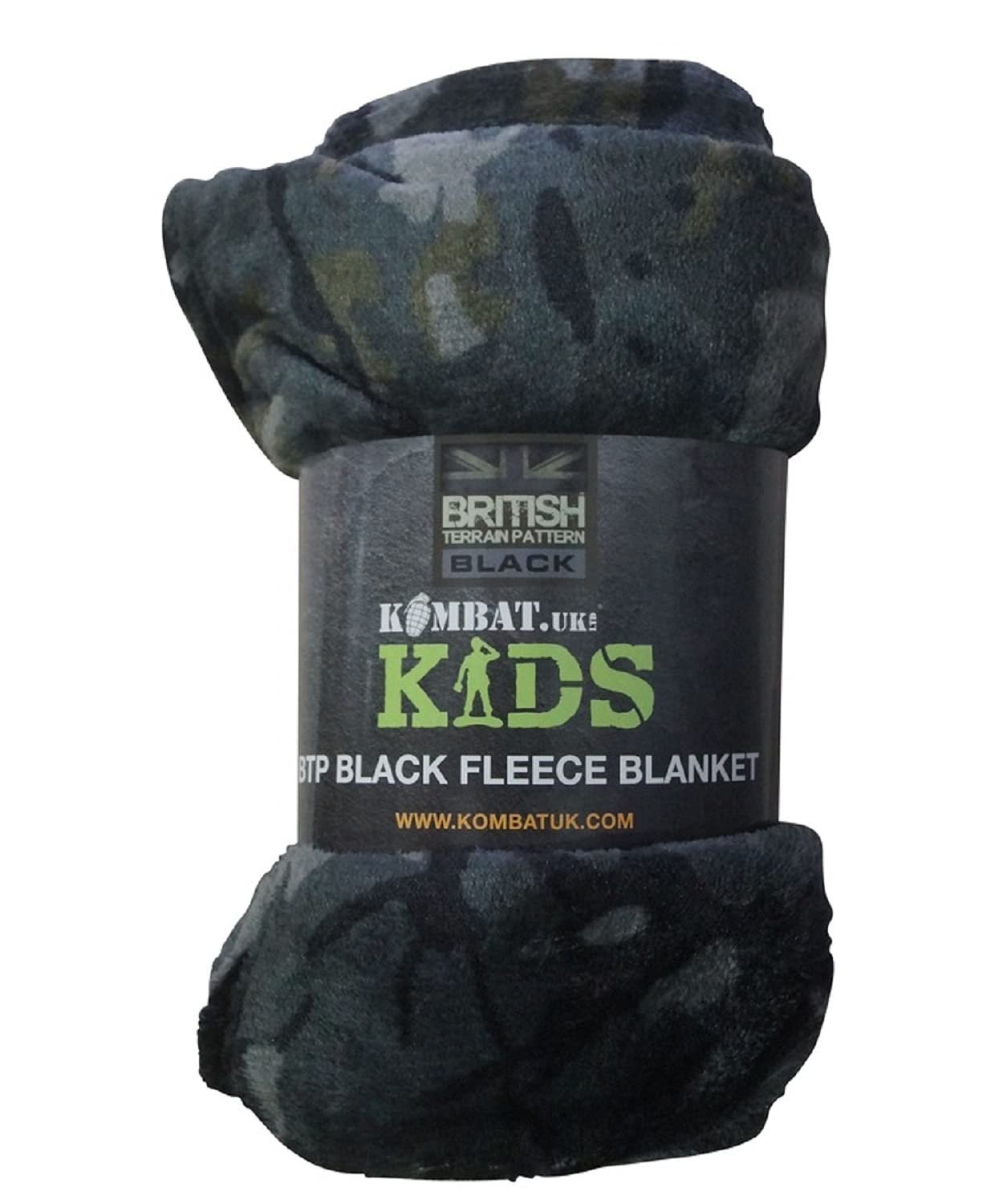 Kombat Kids Super Soft Snuggly Fleece Blanket BTP Black