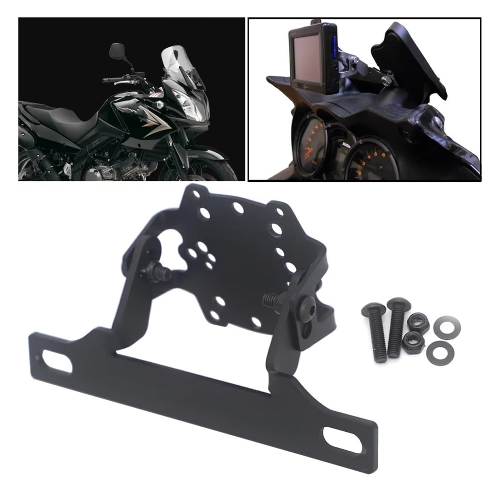 Genérico Soporte Navegación para Suzuki para V-Strom 650 2010 GPS Portátil para Cargador Soporte Navegación Teléfono para Motocicleta Soporte GPS Teléfono