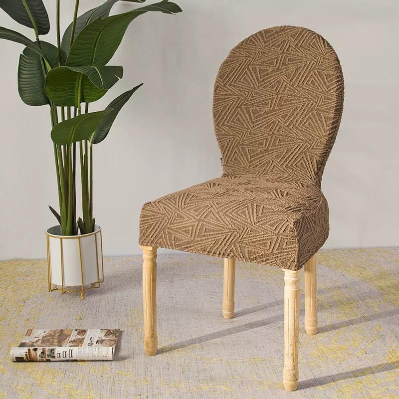 Housses de chaise salle à manger dossier rond de qualité supérieure - 4