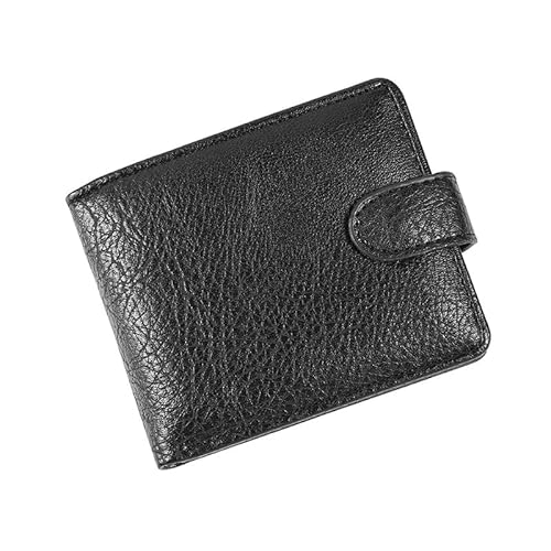 Portafoglio vintage per gli uomini pelle corta Hasp Uomini Portafogli Durevole Sacchetto di Moneta Maschio Sottile Foto ID Card Titolari Borsa Fermasoldi Nero Taglia unica