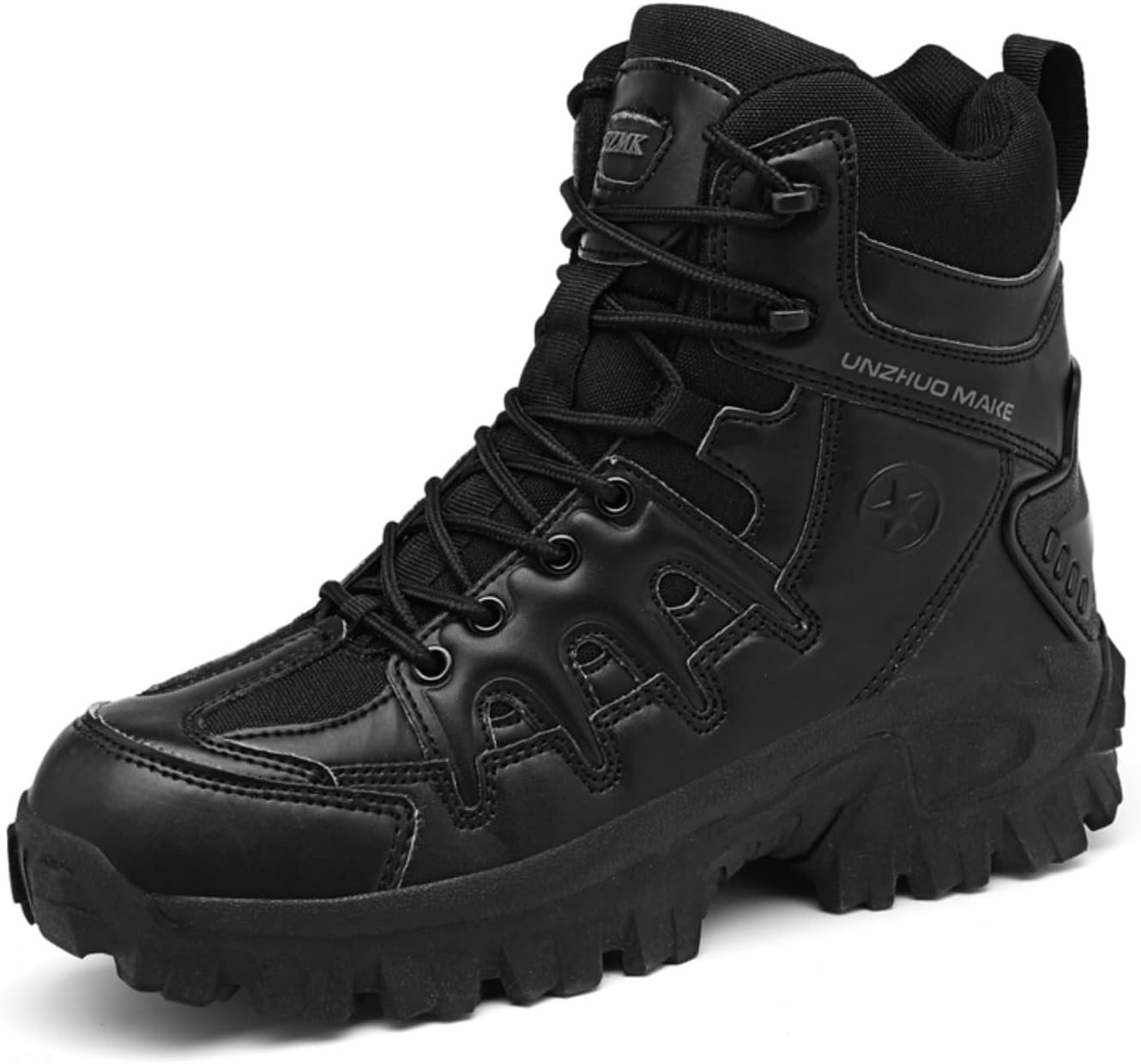 FancyDog Men's Military Tactical Boot Lightweight Comfortable Boots Motorcycle Combat Hiking Boots Hiking Boots Hiking Shoes