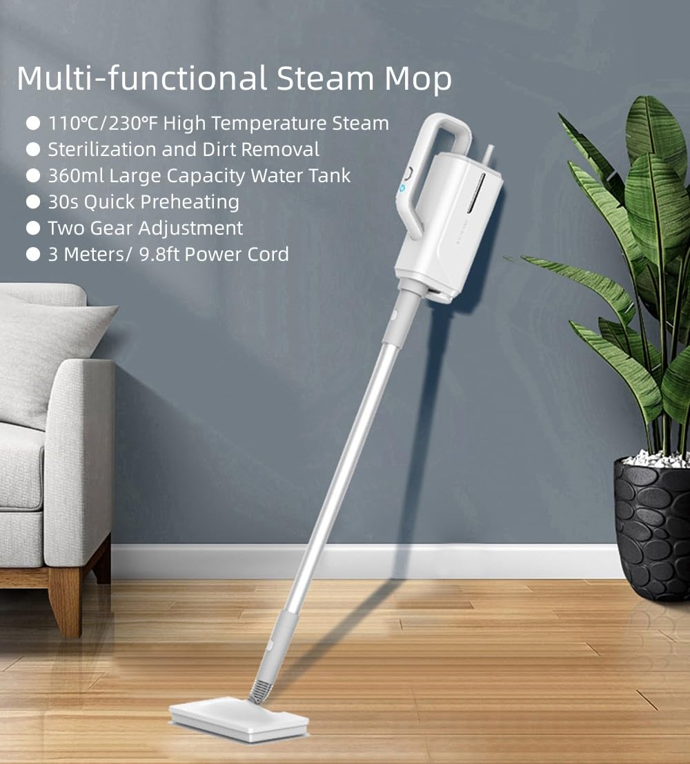 Aspiradora y trapeador de Vapor para el hogar, Vapor de Alta Temperatura, Plancha de Vapor, Todo en uno, para Toda la casa, con 5 cepillos, trapeador de Vapor para Todos los Pisos