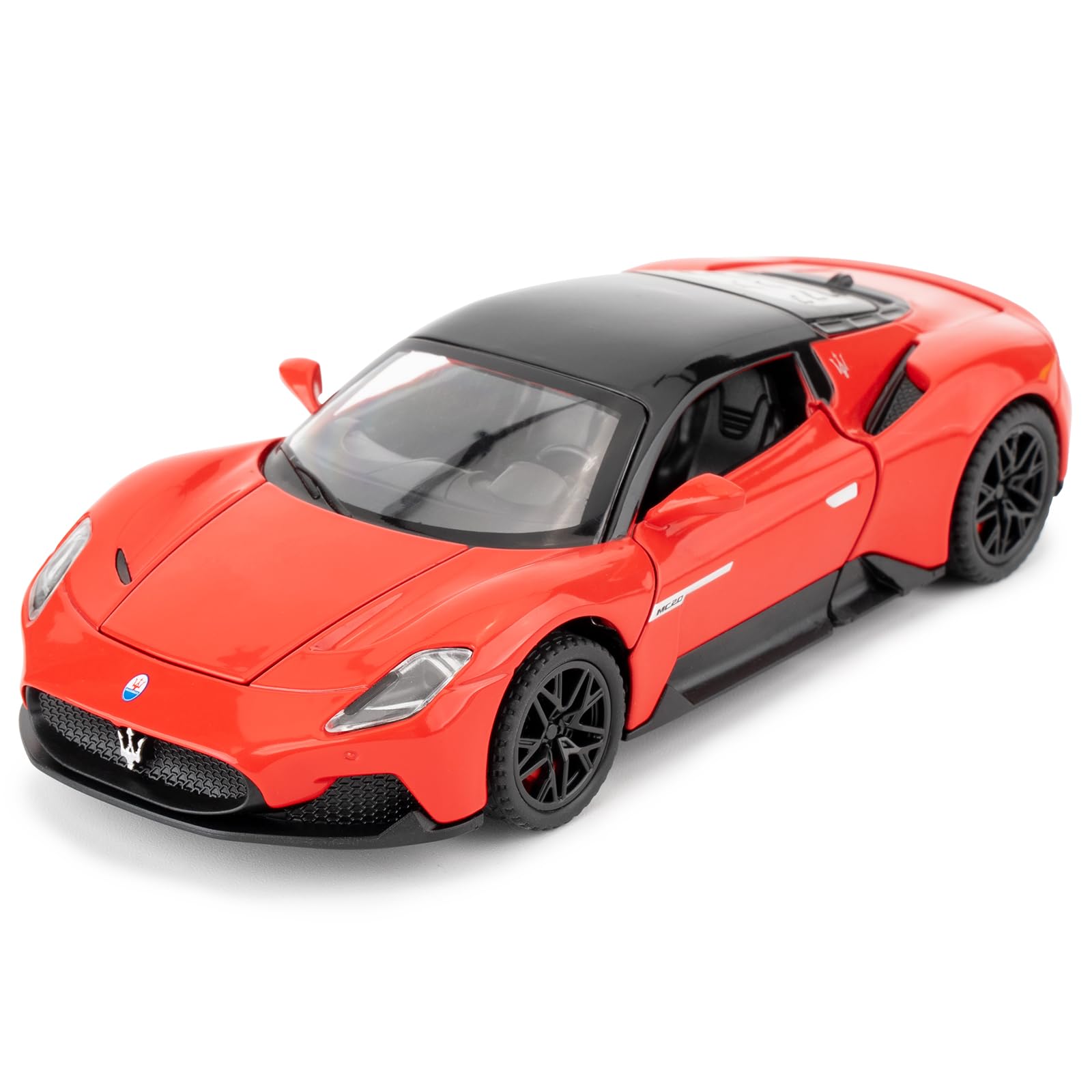 TGRCM-CZ 1/32 Maserati MC20 Alloy Model car, Model Toy with Pull Back Function, Toy car That Makes Sound and Bright Light, Model Toy for Collection, Gift for Kids (red)