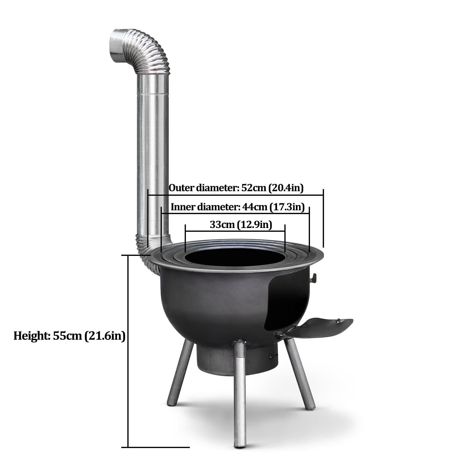 Fornello a carbone multifunzione, barbecue portatile a carbone