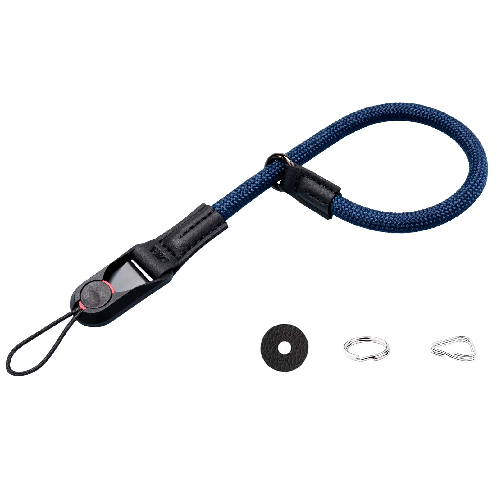 Vko Unisex Navy Blue Camera Wrist Strap Quick Release Hand Strap For Man Woman Photographers Camera Wrist Band Lanyard Tether Loop Cord For Slr Dslr Digital Mirrorless Camera(Navy Blue)