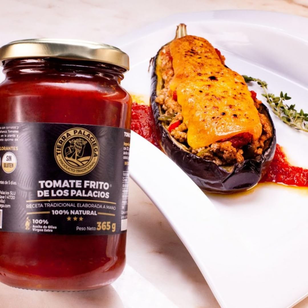 Genérico Pack Seis Botes de Tomate Frito de Los Palacios: Sabor Auténtico con Aceite de Oliva Virgen Extra Tierra Palaciega