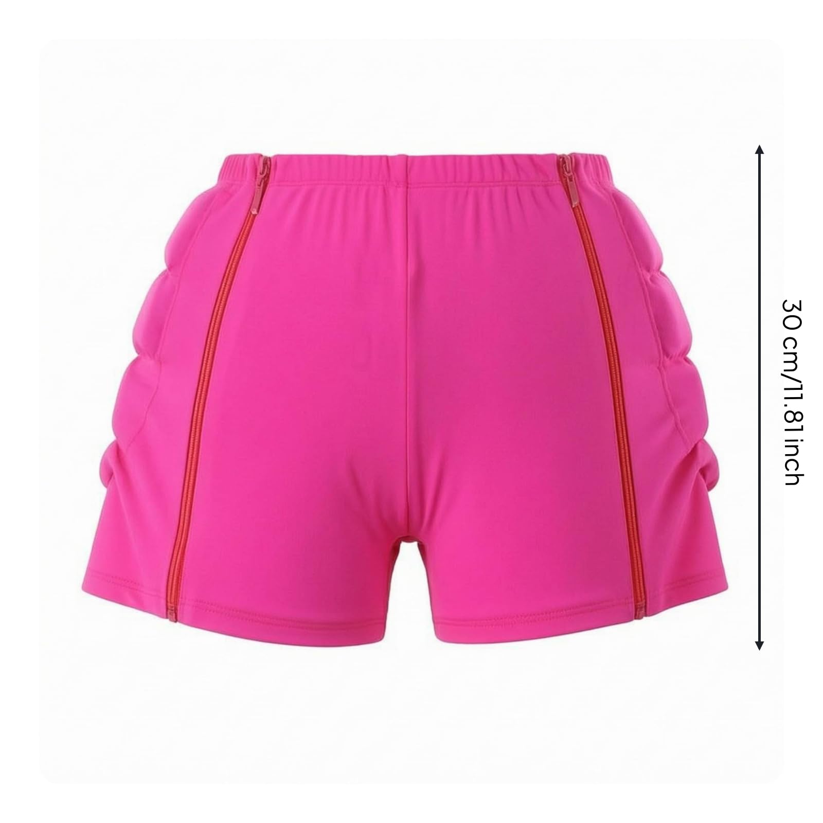 Shorts Protectores Patinaje Cremallera Frontal Shorts Acolchados Cadera Costuras Visibles Ropa Interior Protectora