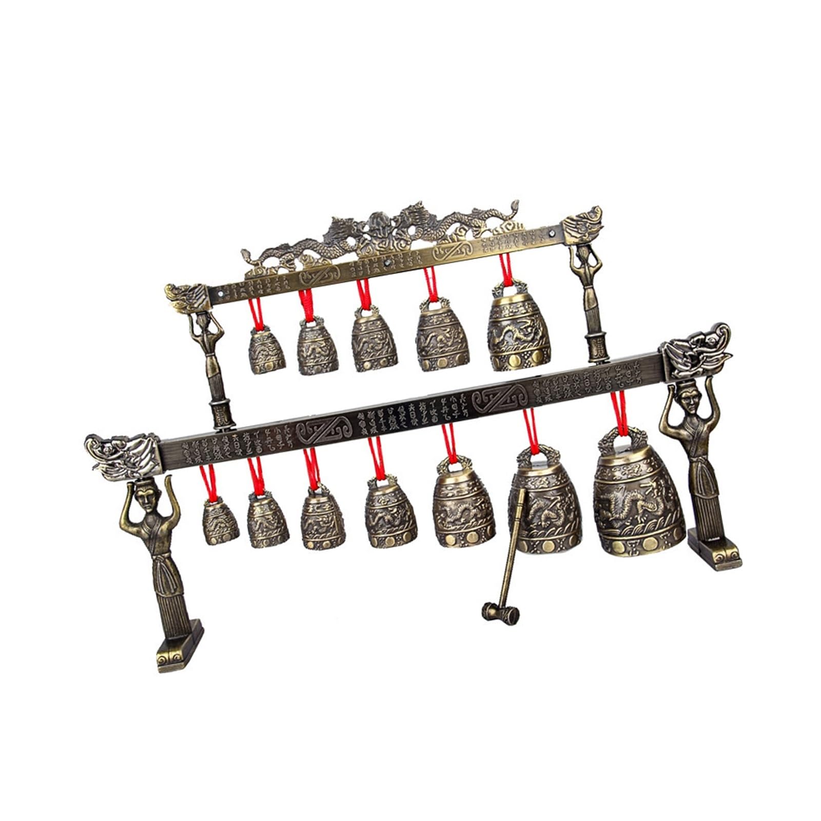 ZXFJYUIP Antique Style Chime Bells Musical Instrument Ornament Model For Living Room Decoration(4)