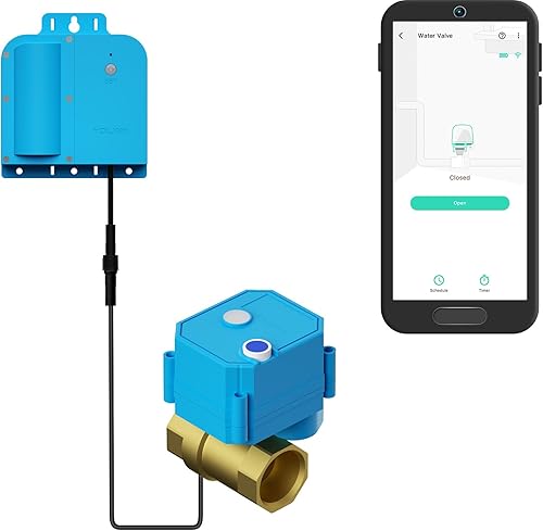 YoLink Kit de controlador de válvula X3, válvula de bola motorizada de latón de 1/2 pulgada, LoRa largo alcance, litio de más de 10 años, D2D con