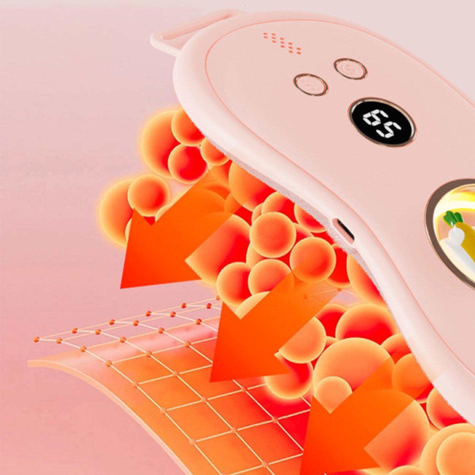 Portable Heating Pad for Period Cramps, 3 Modes Wearable Heating Pad, Cordless Heating Pad Belt, LED Display Heating Pad for Women, Heating Pad for Menstrual Cramps