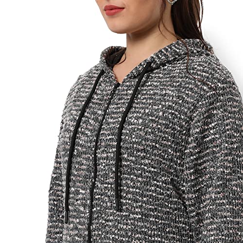 Image of Campus Sutra Women's Cotton Hooded Neck Sweatshirt