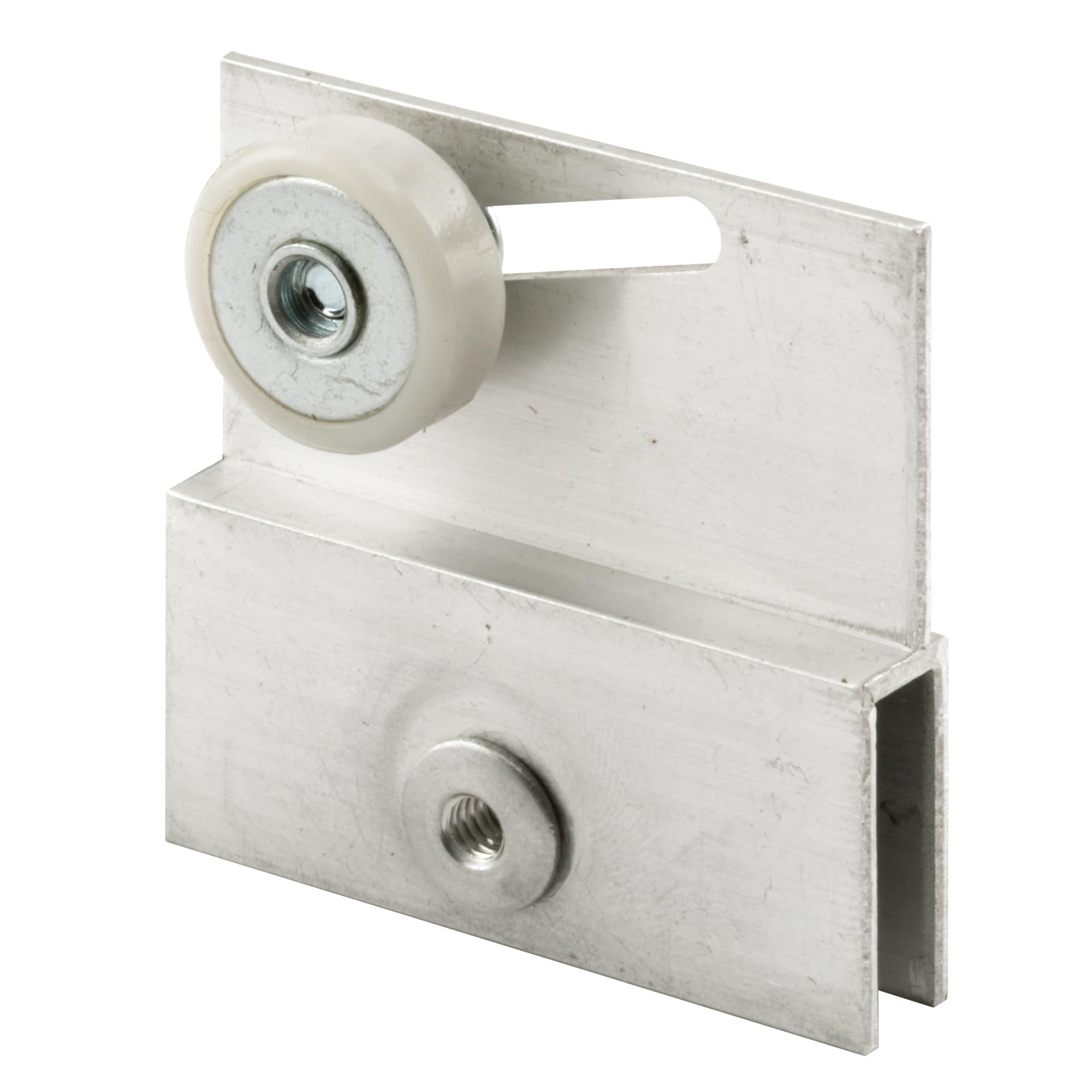 Prime-Line M 6054 Frameless Sliding Shower Door Top Bracket, 3/4 In., Flat Plastic Wheel, Steel Ball Bearings 2 Count (Pack of 1)