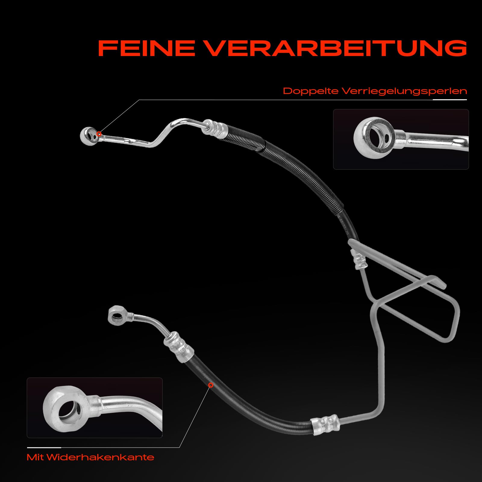 Frankberg Servolenkung Schlauch mit Dichtung Länge 2044mm Kompatibel 900 II 2.0L 2.3L Benzin 1993-1998
